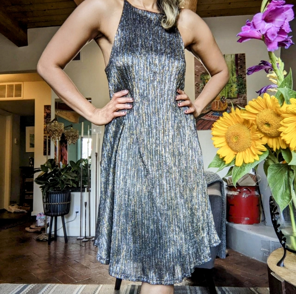 Metalic Acemi party dress